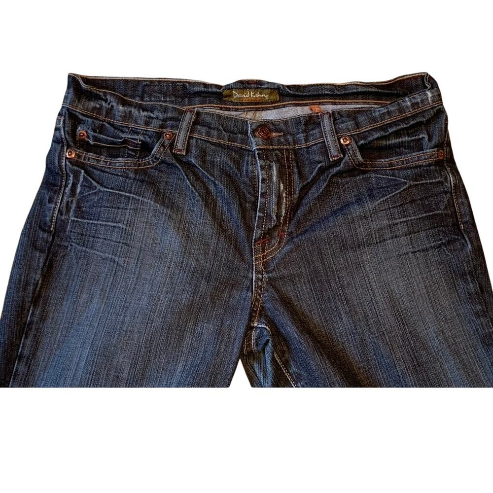David Kahn Jeans Women Size 29 Nikki Wide Leg 30x32 Blue Bootcut Med Wash - Picture 2 of 12